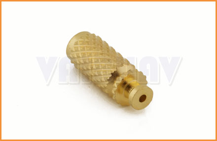 6 mm Brass Socket with Dimond Knurling